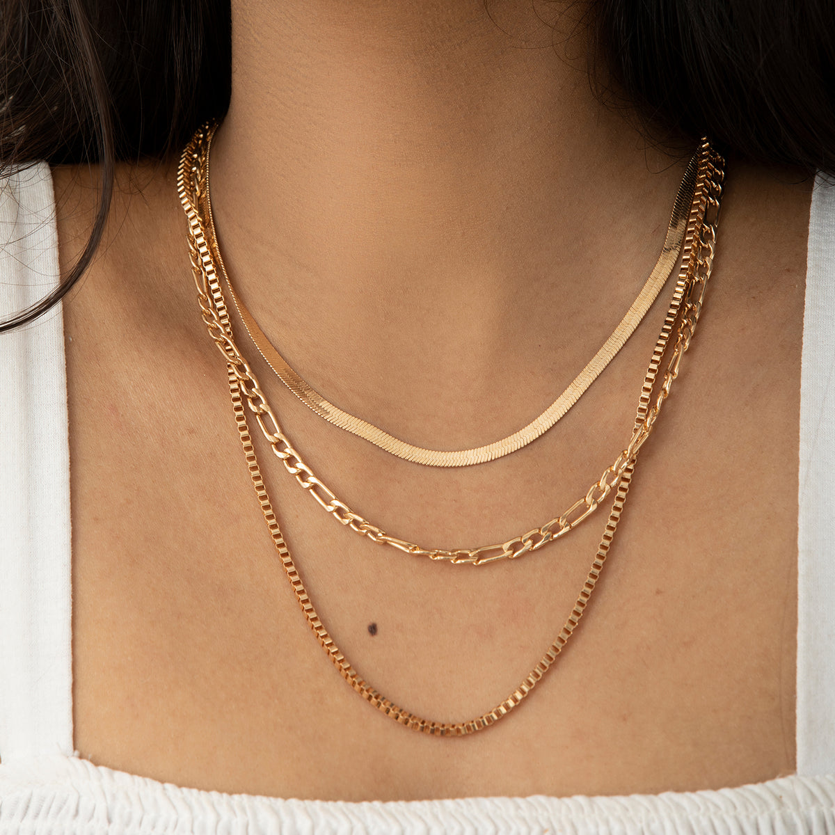 Sleek Gold Layered Necklace
