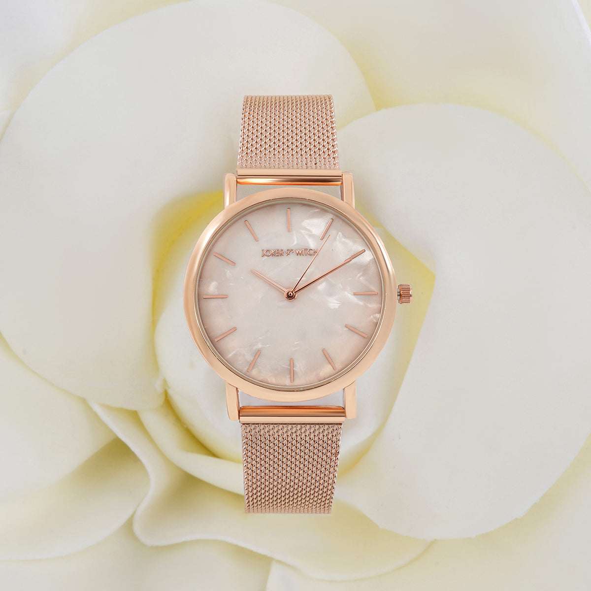 Shop online All Rose Gold Mesh Strap Watch by Joker and Witch