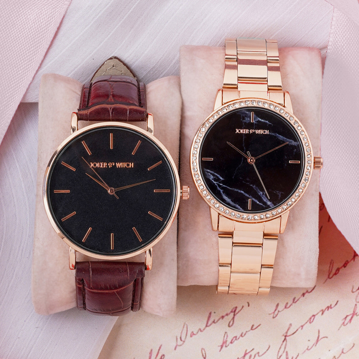 Shop Joker Witch Muffin Lovey Couple Watches For Men Women