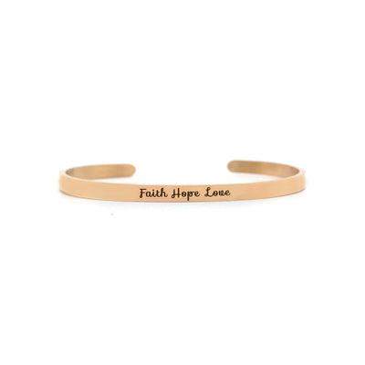 Faith Hope Love Rose Gold Mantra Band - Joker & Witch