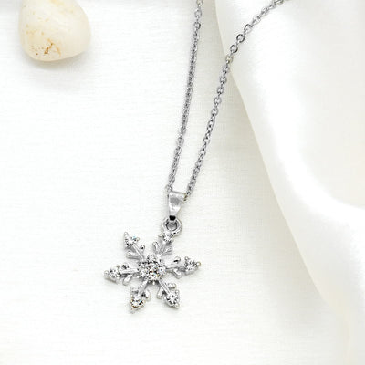 Let It Go Snow Flake Silver Necklace - Joker & Witch