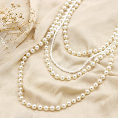 Resplendent Layered Pearl Necklace - Joker & Witch