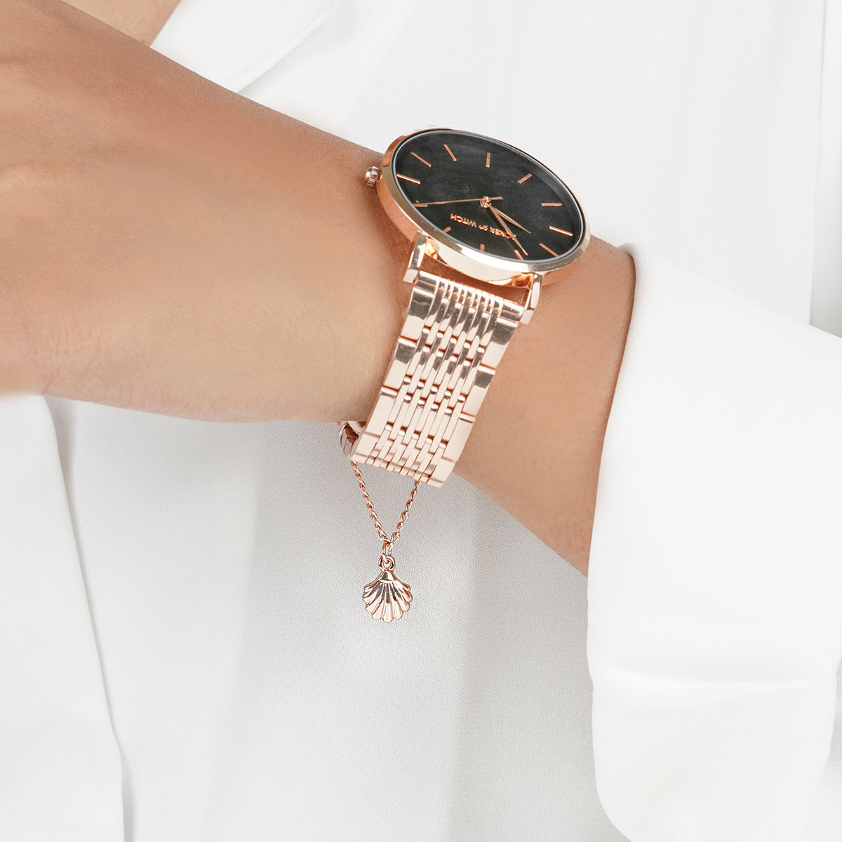 Sea Shell Rosegold Watch Charm