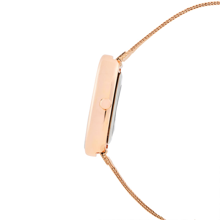 Enola Rose Gold Small Oval Dial Mesh Strap Women's Watch