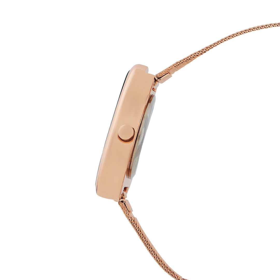 Maris Rose Gold Small Oval Dial Mesh Strap Women's Watch