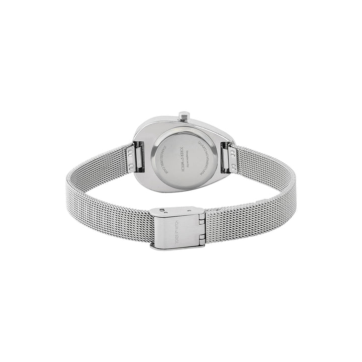 Maris White Small Oval Dial Silver Mesh Strap Women's Watch