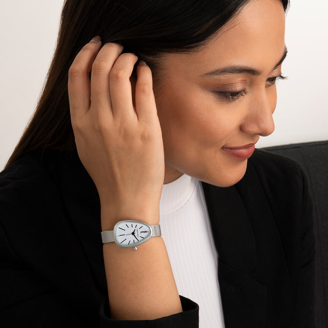 Maris Small Oval Dial Silver Mesh Strap Women's Watch