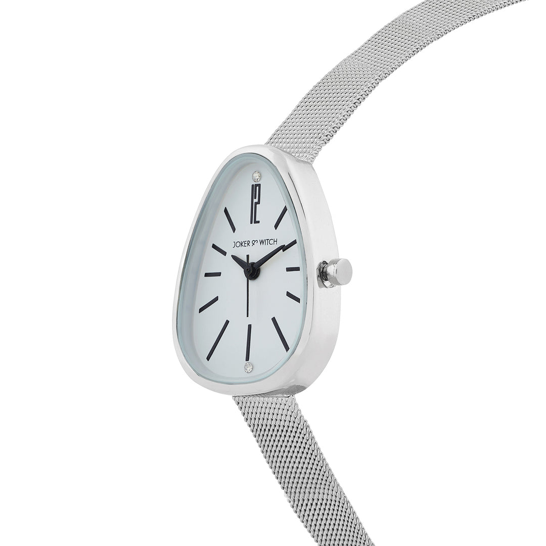 Maris Small Oval Dial Silver Mesh Strap Women's Watch