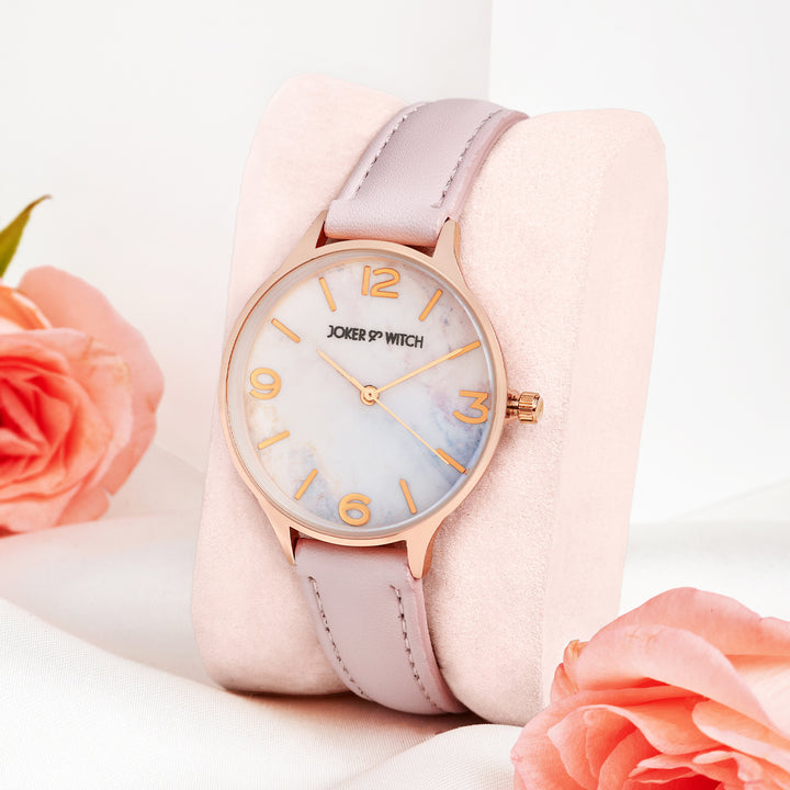 Elysian Multicolor Medium Dial Pink PU Strap Women's Watch