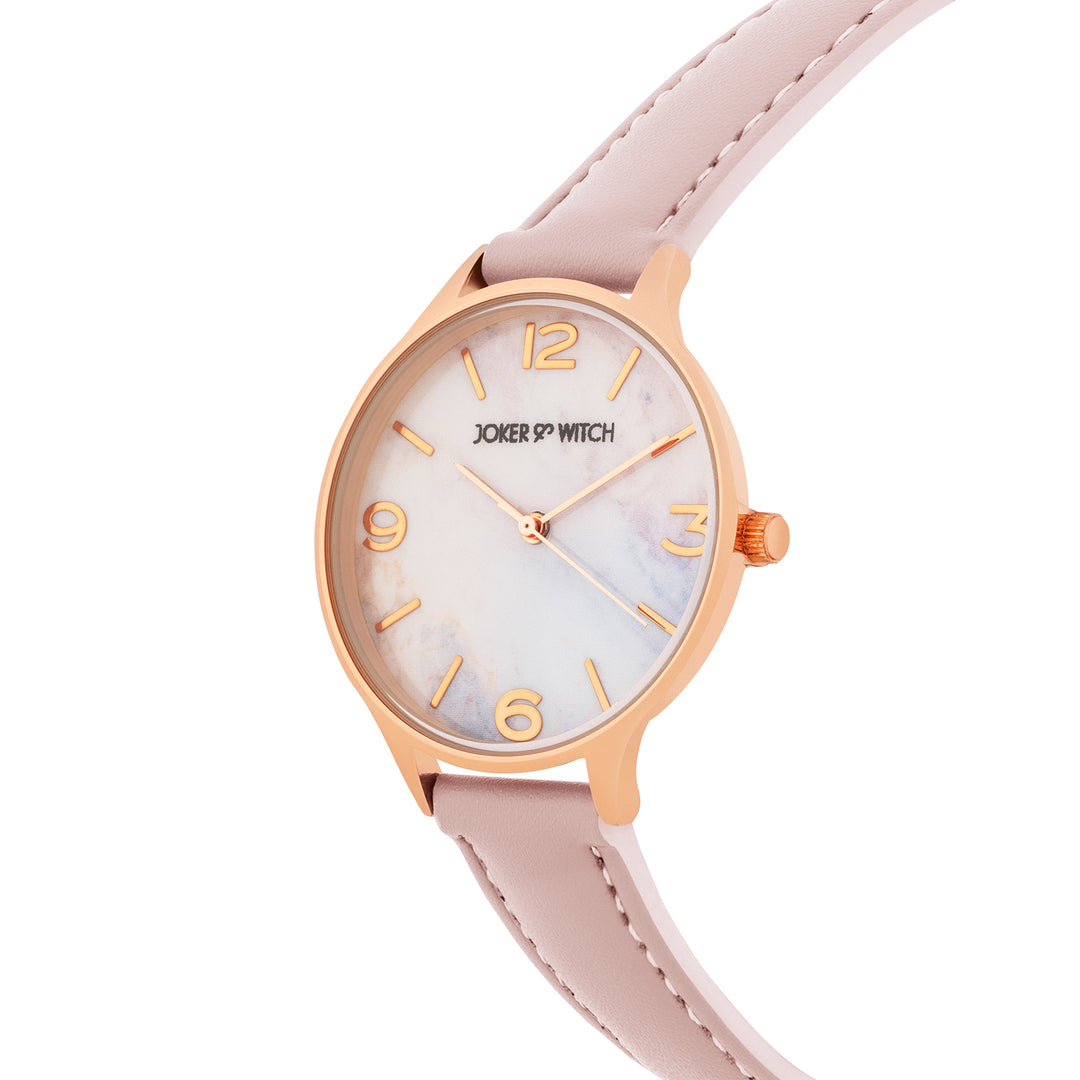 Elysian Multicolor Medium Dial Pink PU Strap Women's Watch