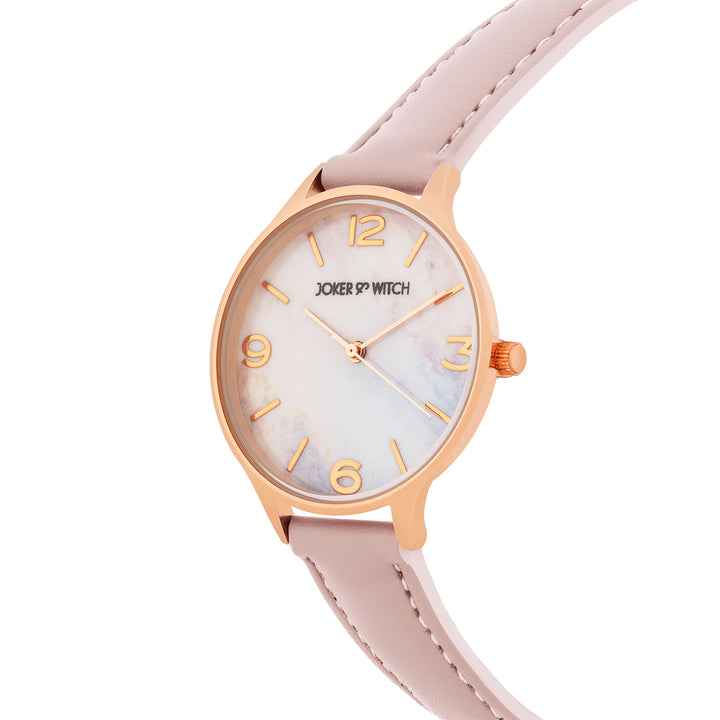 Elysian Multicolor Medium Dial Pink PU Strap Women's Watch
