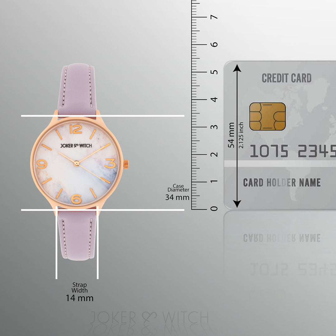 Elysian Medium Dial Lavender PU Strap Women's Watch