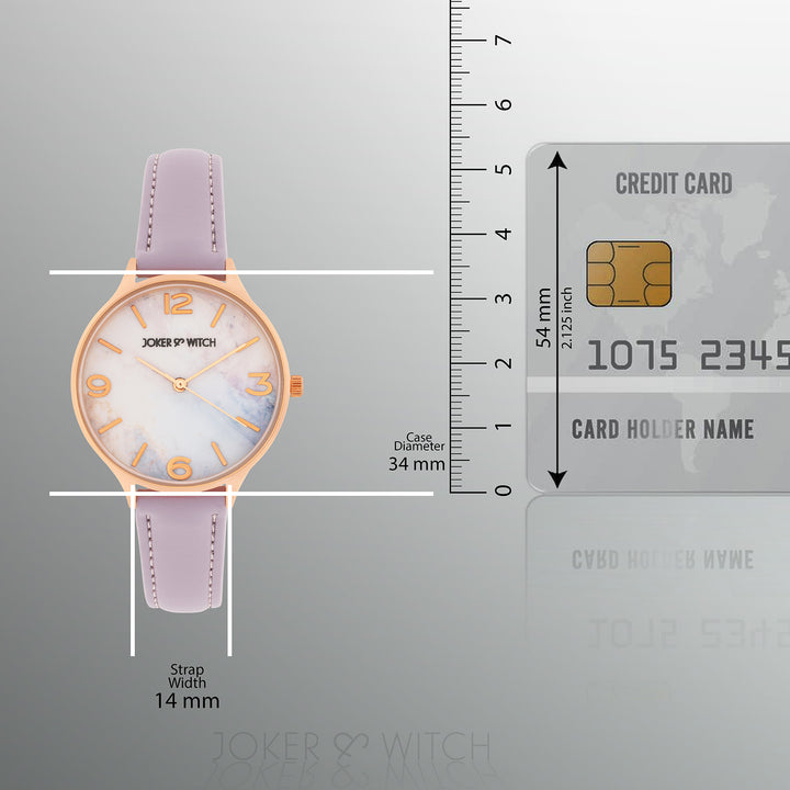 Elysian Medium Dial Lavender PU Strap Women's Watch