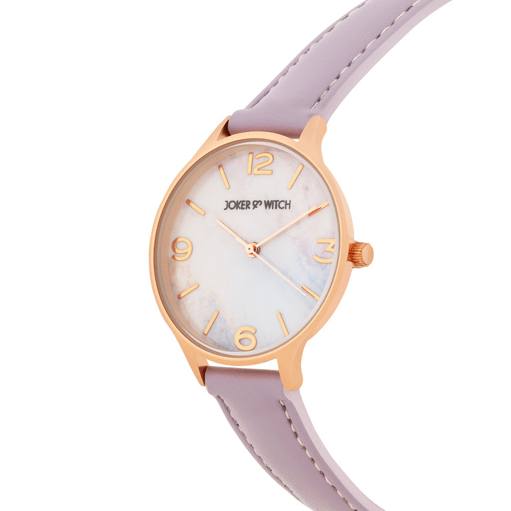 Elysian Medium Dial Lavender PU Strap Women's Watch