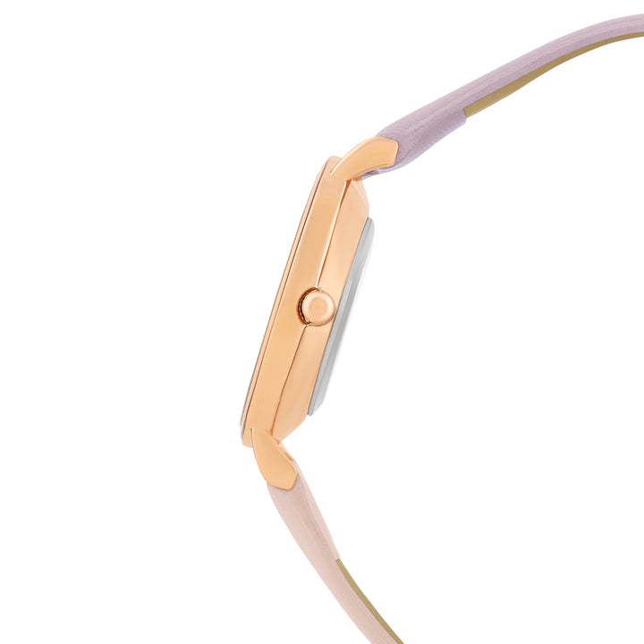 Aurora White Medium Dial Lavender PU Strap Women's Watch