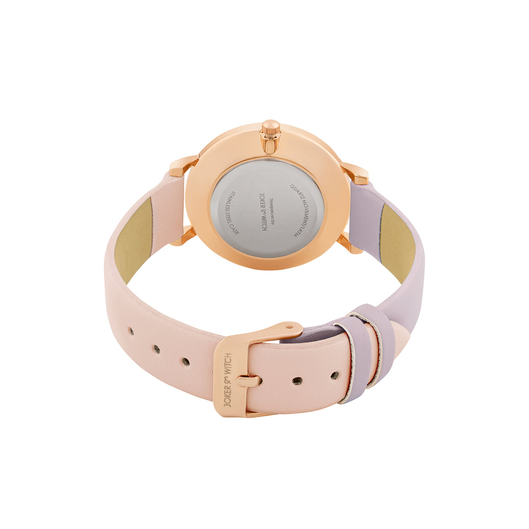 Aurora White Medium Dial Lavender PU Strap Women's Watch