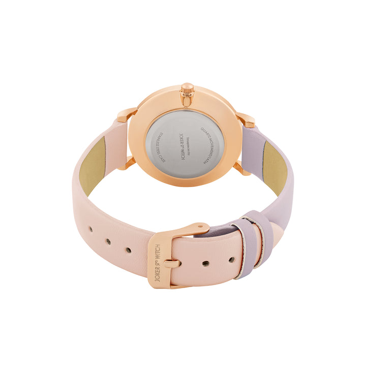 Aurora White Medium Dial Lavender PU Strap Women's Watch