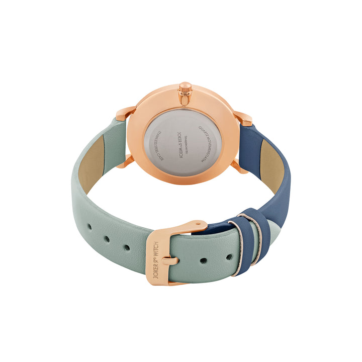 Aurora White Medium Dial Blue PU Strap Women's Watch