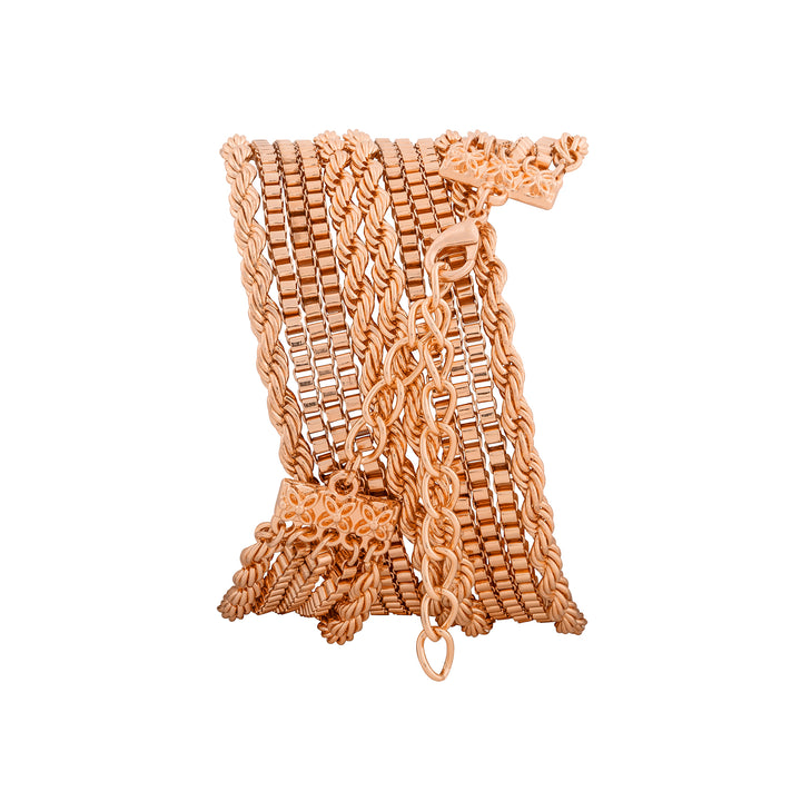 Eltina Rose Gold Small Dial Chain Wrap Around Strap Women's Watch