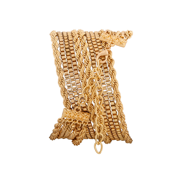 Eltina Gold Small Dial Chain Wrap Around Strap Women's Watch