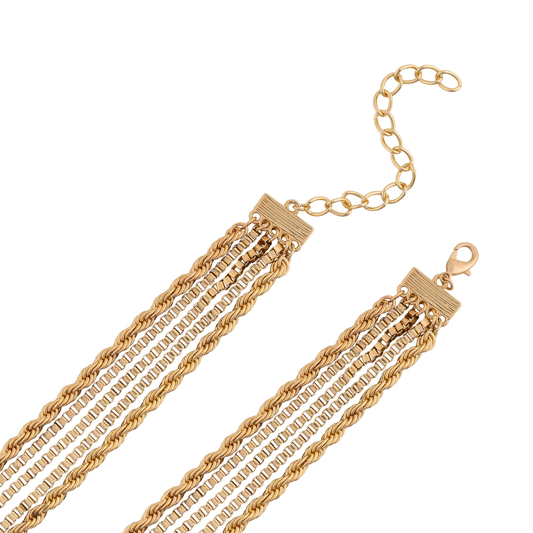 Eltina Gold Small Dial Chain Wrap Around Strap Women's Watch