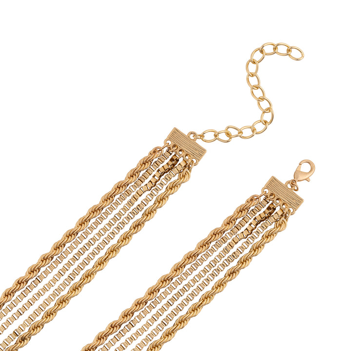 Eltina Gold Small Dial Chain Wrap Around Strap Women's Watch