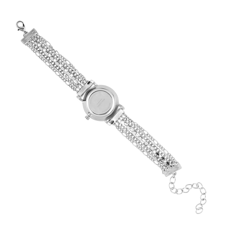 Seraphina White Small Dial Silver Chain Strap Women's Watch