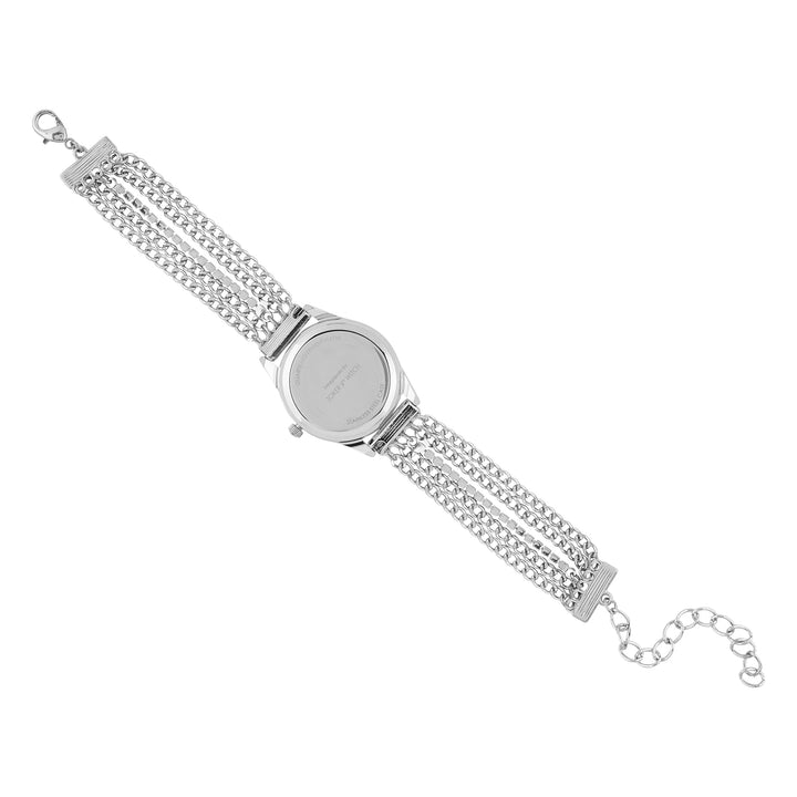 Haisley Black Small Dial Silver Chain Strap Women's Watch