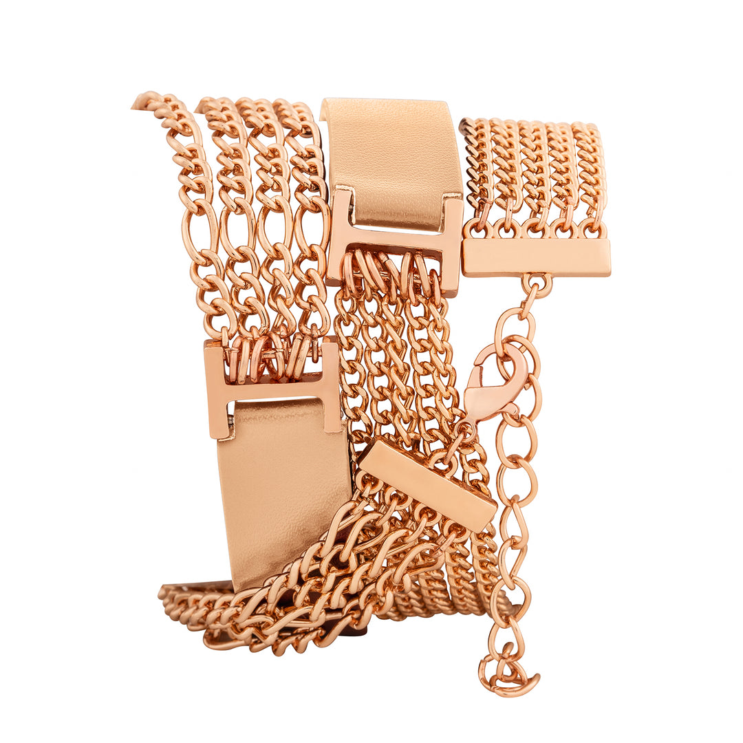 Winona White Medium Dial Beige PU-Chain Wrap Around Strap Women's Watch