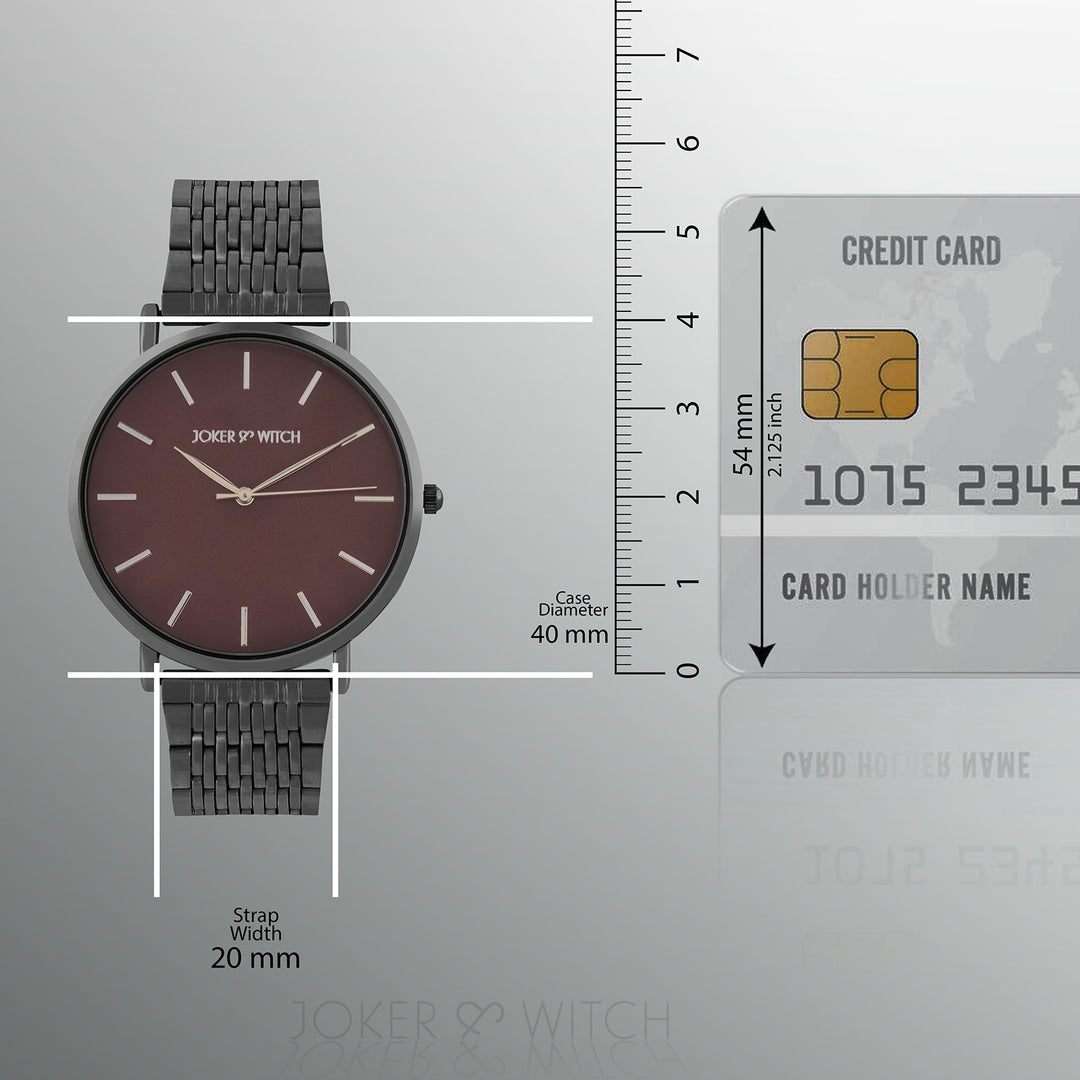 Nebula Taupe Large Dial Black Linked Chain Strap Women's Watch