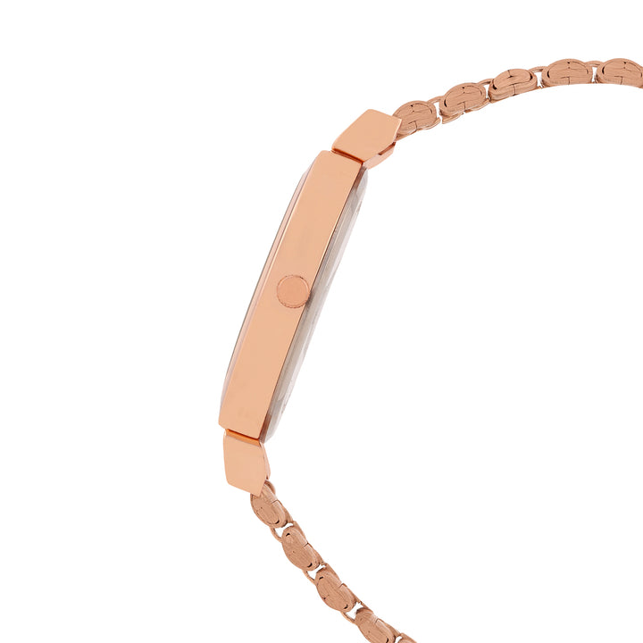 Petite Taupe Medium Dial Rose Gold Linked Chain Strap Women's Watch