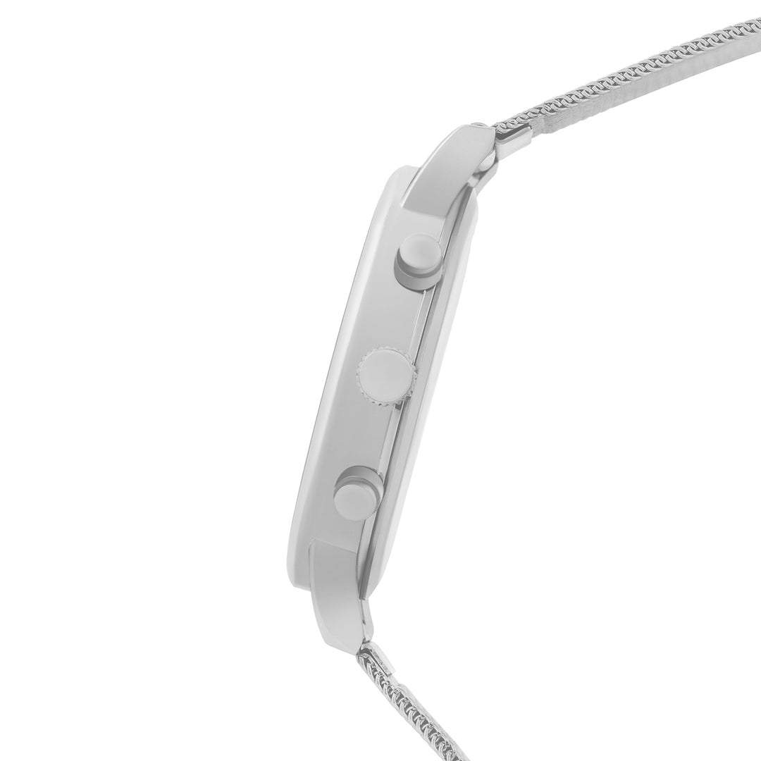 Moscow Black Large Dial Silver Mesh Strap Women's Watch