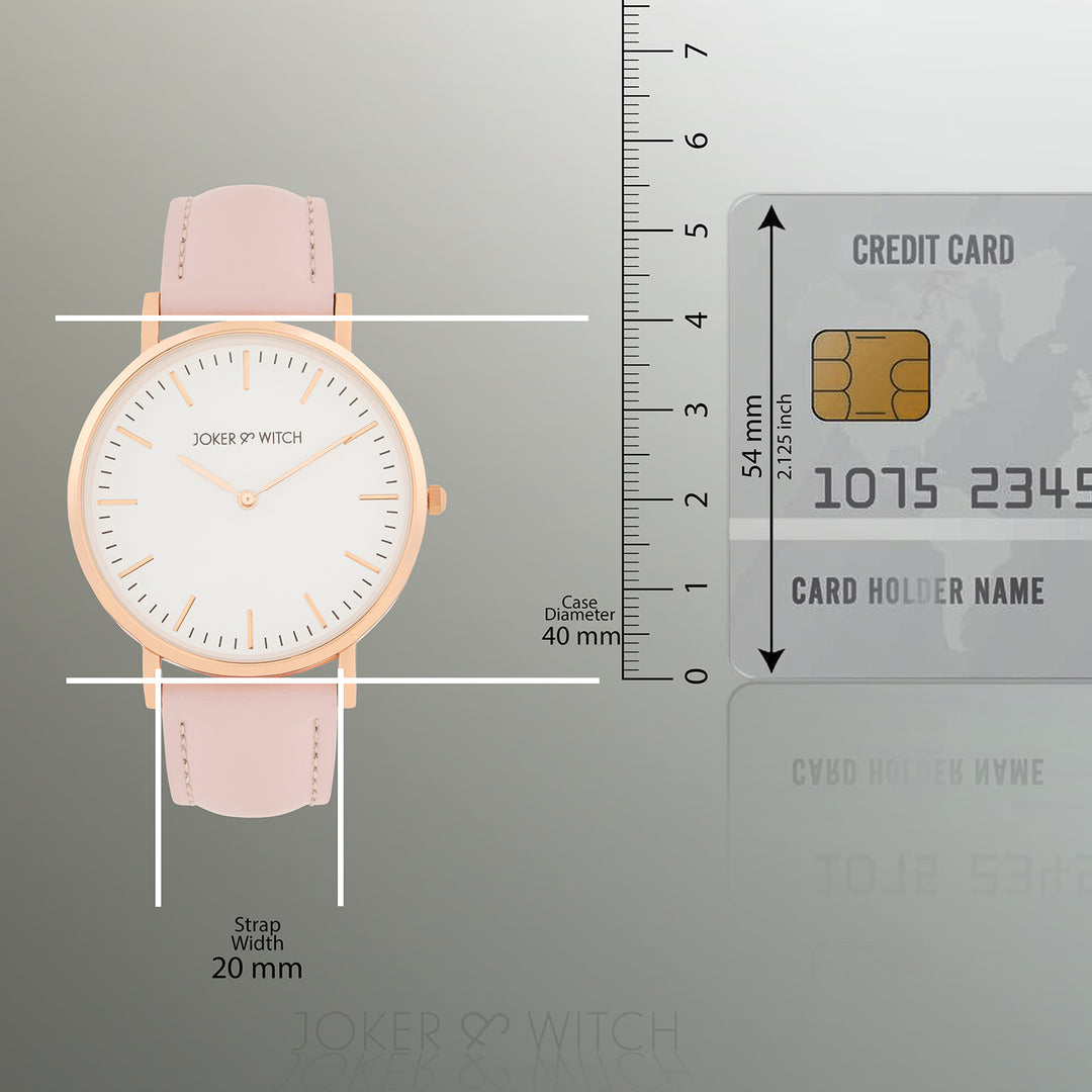 Hope White Large Dial Lavender PU Strap Women's Watch