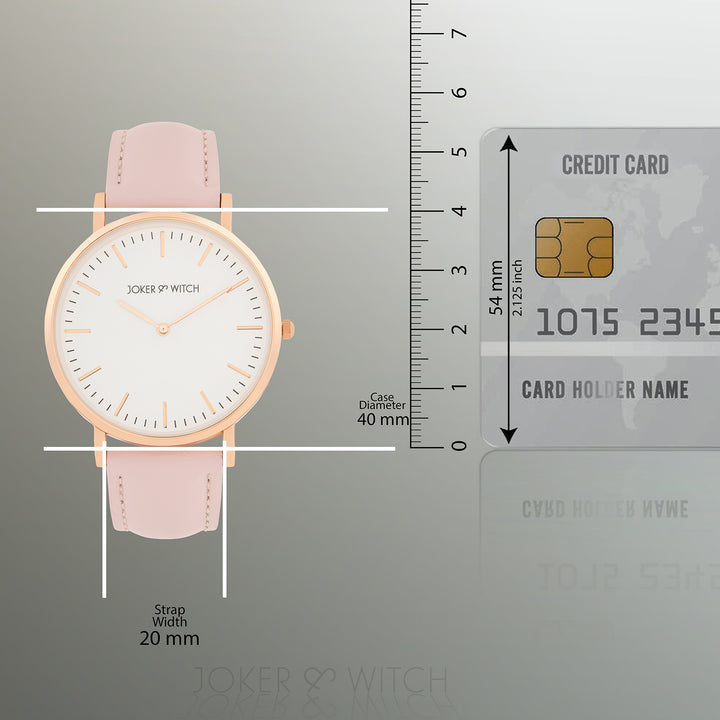 Hope White Large Dial Lavender PU Strap Women's Watch