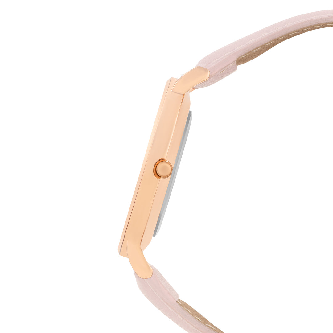 Hope White Large Dial Lavender PU Strap Women's Watch