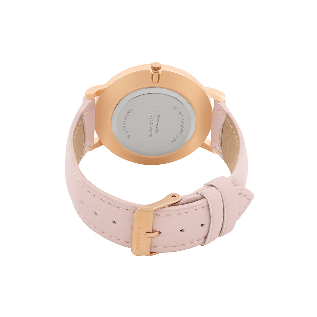 Hope White Large Dial Lavender PU Strap Women's Watch
