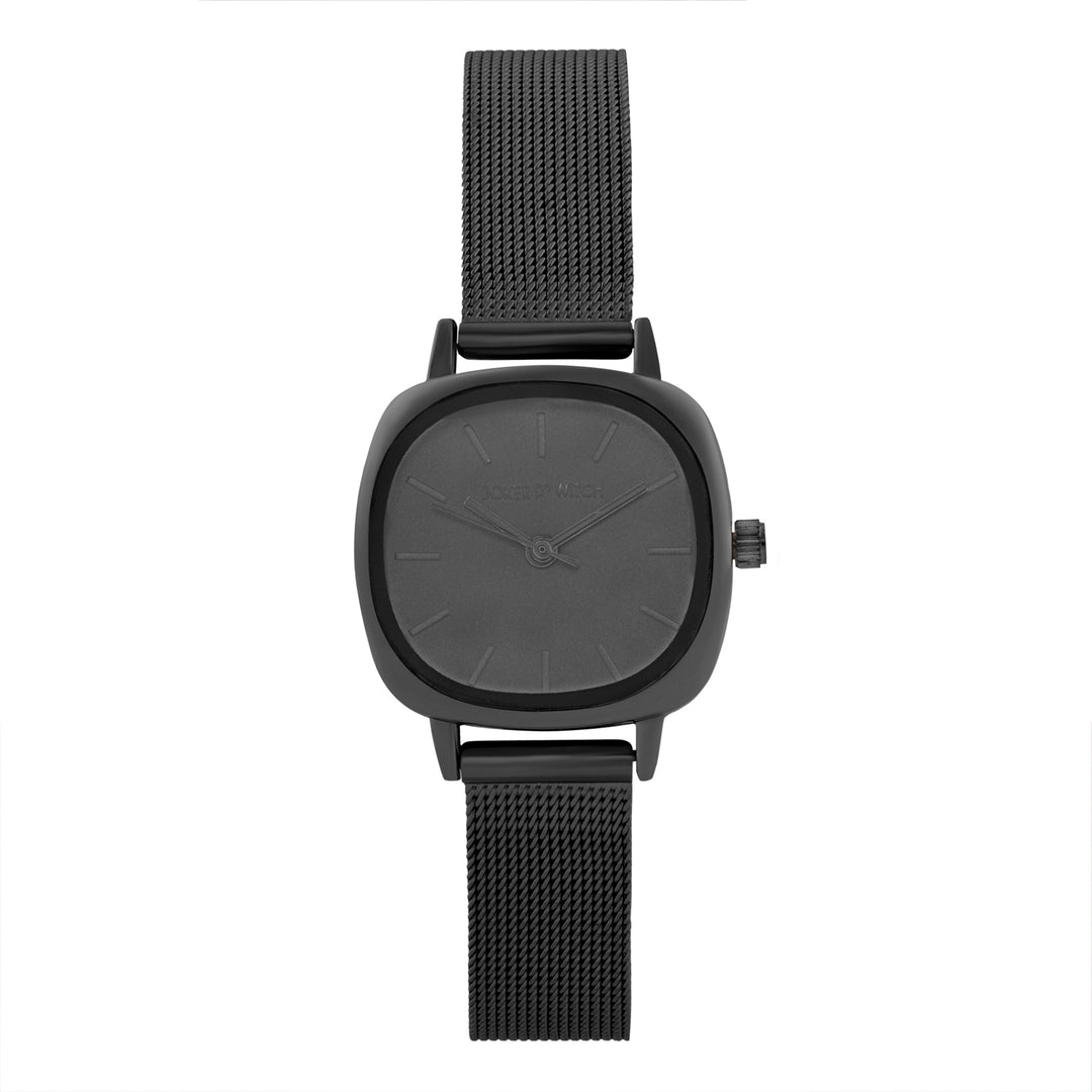 Cinque Black Mini Square Dial Mesh Strap Women's Watch