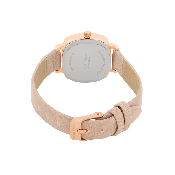 Cinque Rose Gold Mini Square Dial Mauve PU Strap Women's Watch