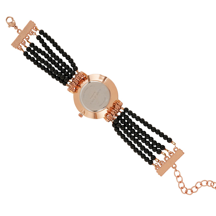 Alessandra Black MOP Medium Dial Pearl Strap Women's Watch