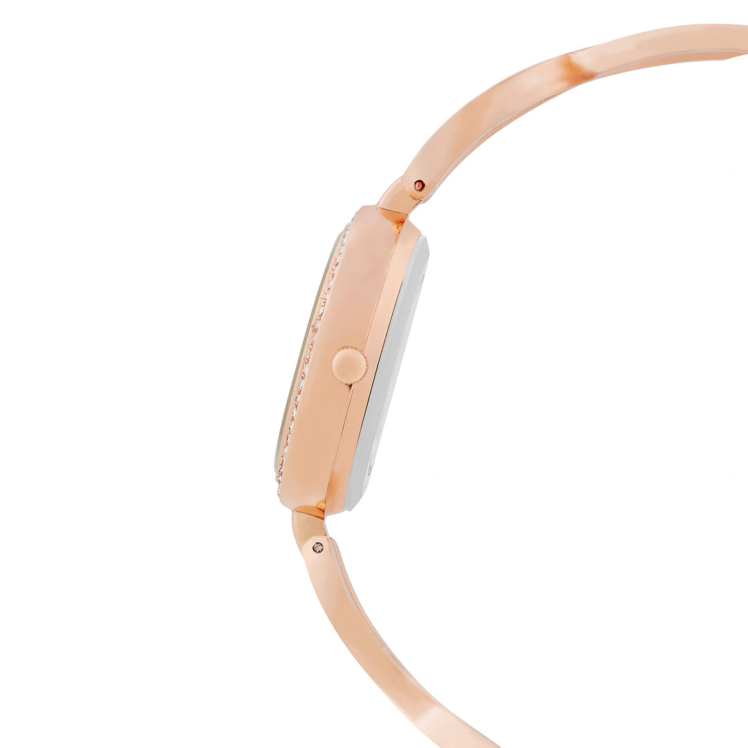 Noella Rose Gold Small Rhinestone Dial Bracelet Strap Women's Watch