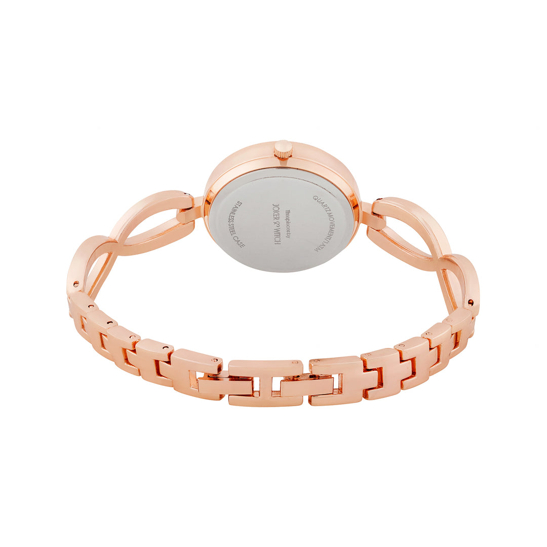 Noella Rose Gold Small Rhinestone Dial Bracelet Strap Women's Watch