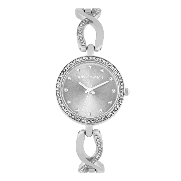 Noella Silver Small Rhinestone Dial Bracelet Strap Women's Watch