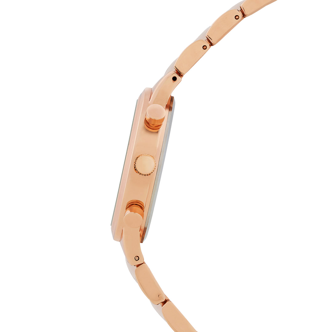 Clara Silver Large Dial White Linked Chain Strap Women's Watch