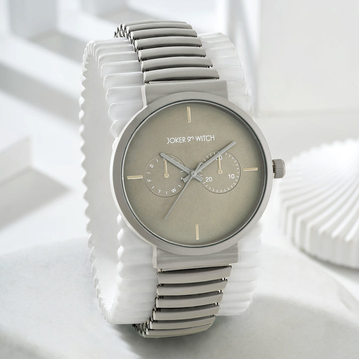 Airo Grey Large Dial Linked Chain Strap Unisex Watch