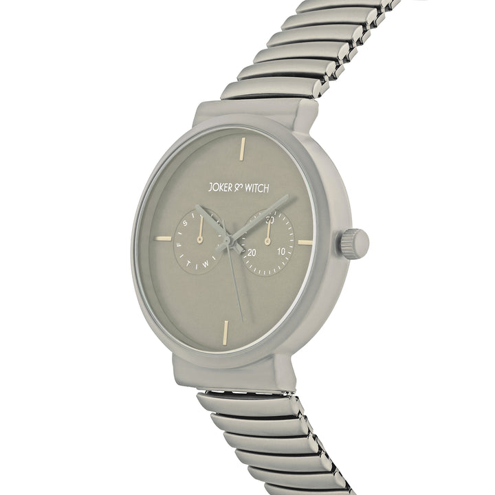 Airo Grey Large Dial Linked Chain Strap Unisex Watch