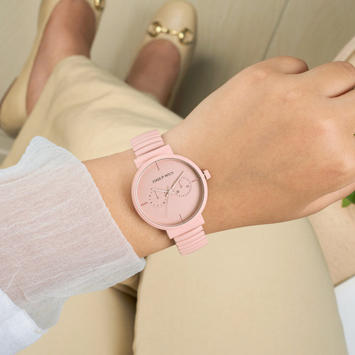 Airo Pink Medium Dial Linked Chain Strap Women's Watch