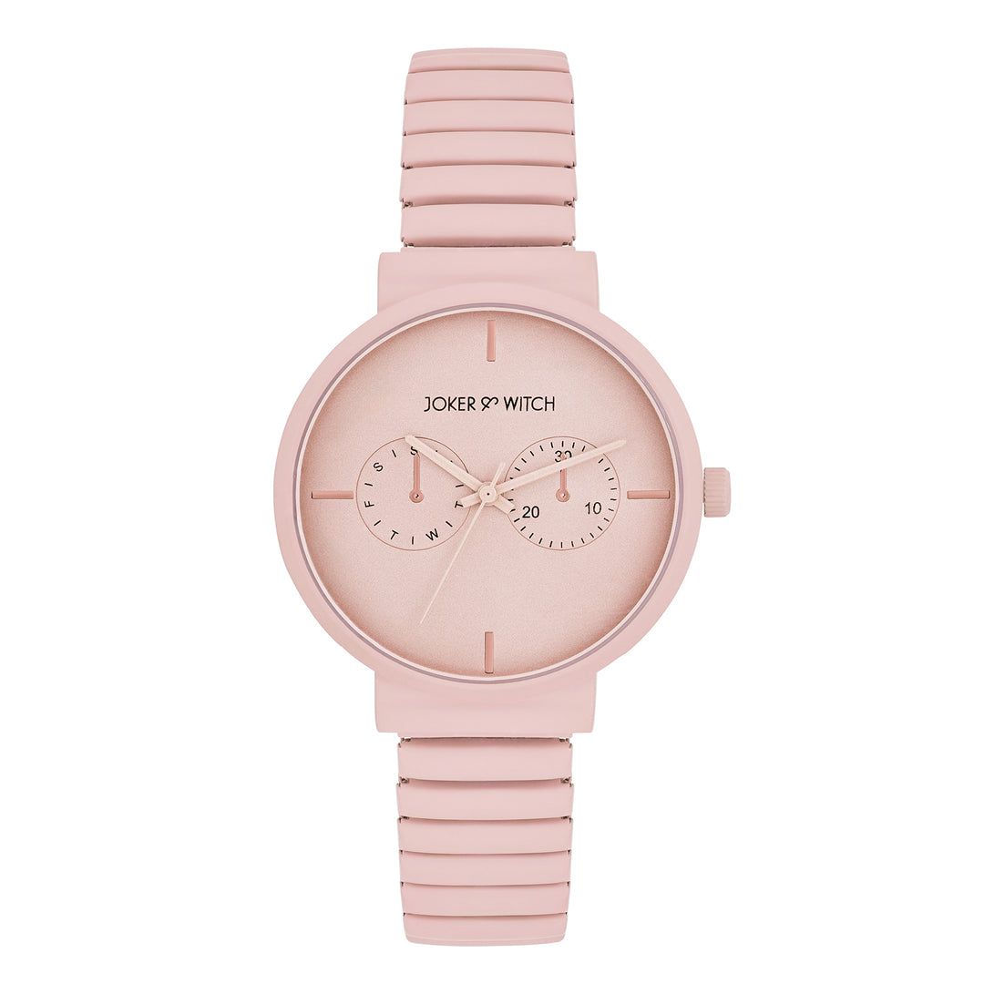 Airo Pink Medium Dial Linked Chain Strap Women's Watch