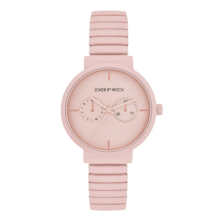 Airo Pink Medium Dial Linked Chain Strap Women's Watch