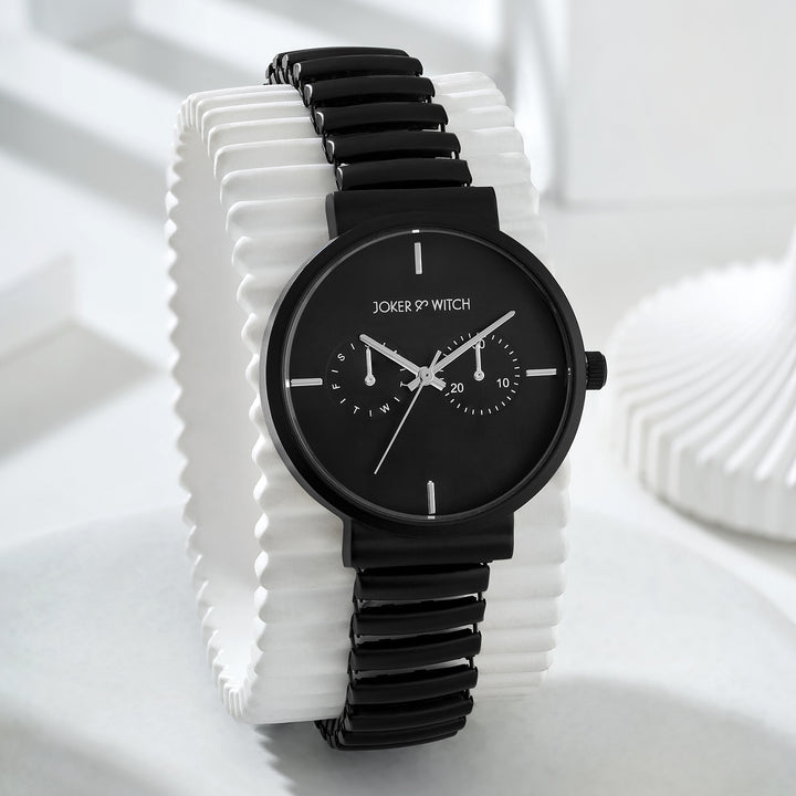 Airo Black Medium Dial Linked Chain Strap Women's Watch