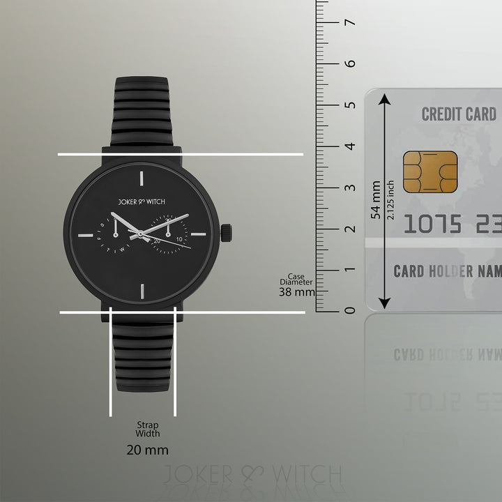 Airo Black Medium Dial Linked Chain Strap Women's Watch